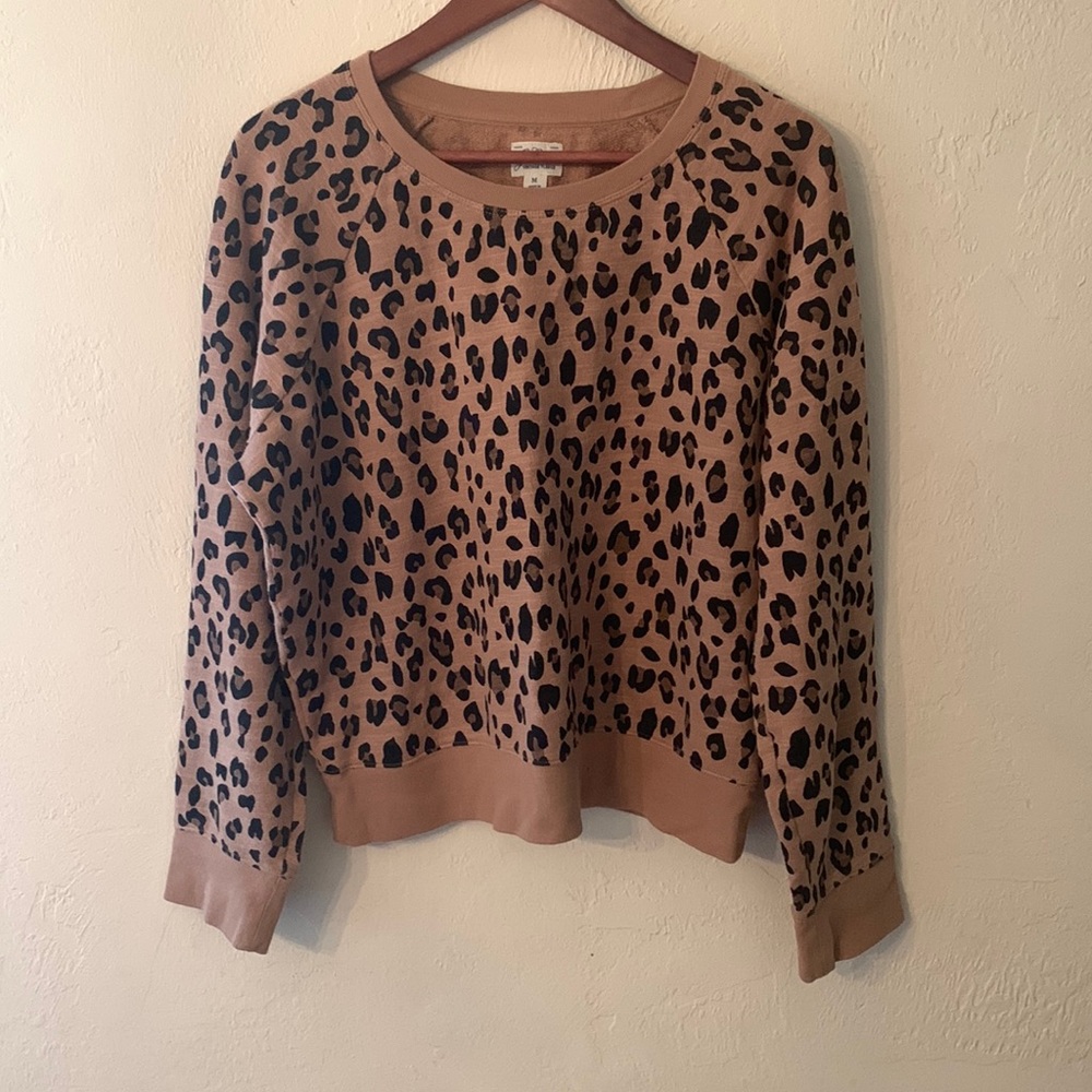 J.Crew leopard print Vintage Fleece